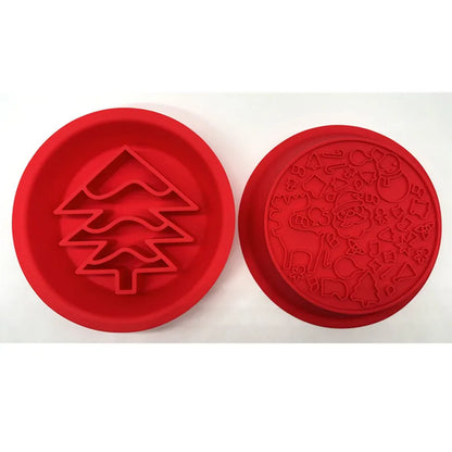 Christmas Collection Pet 2 in 1 silicone slow feeder bowl the bowl and