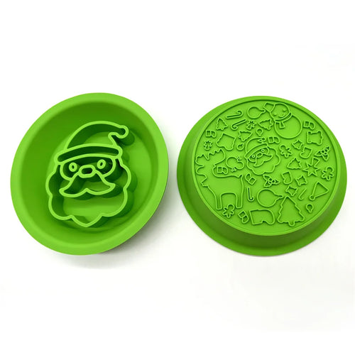 Christmas Collection Pet 2 in 1 silicone slow feeder bowl the bowl and