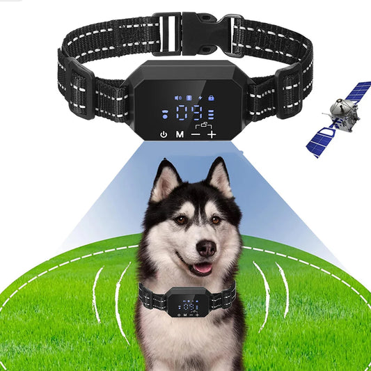 1000m GPS Dog Fence Outdoor Electric Shock Vibrate Invisible Fencing