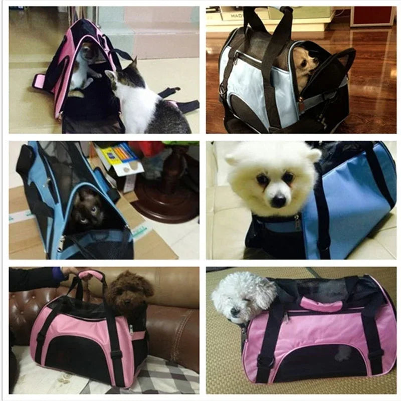 Portable Dog Cat Carrier Bag Pet Puppy Travel Bags Breathable Mesh