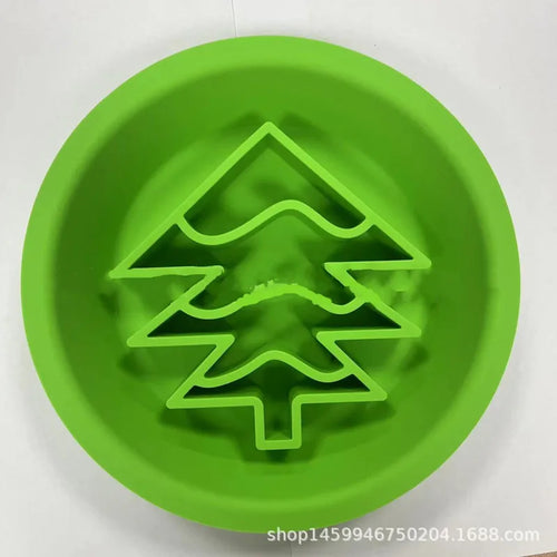 Christmas Collection Pet 2 in 1 silicone slow feeder bowl the bowl and