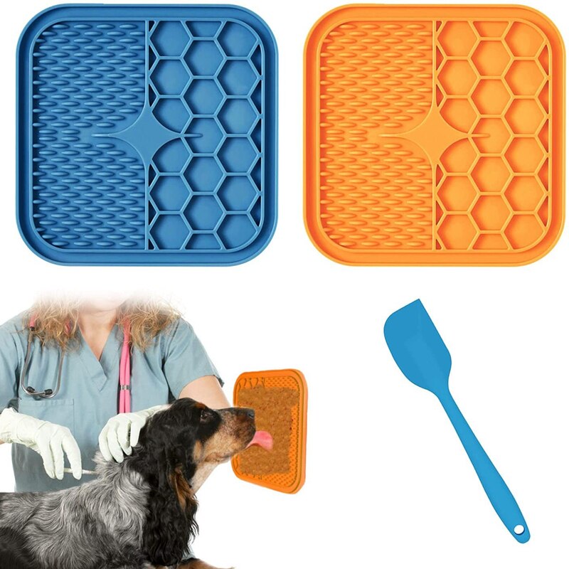 Silicone Licking Pad Pet Dog Suction Lick Pad Bath Peanut Butter Slow