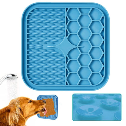 Silicone Licking Pad Pet Dog Suction Lick Pad Bath Peanut Butter Slow