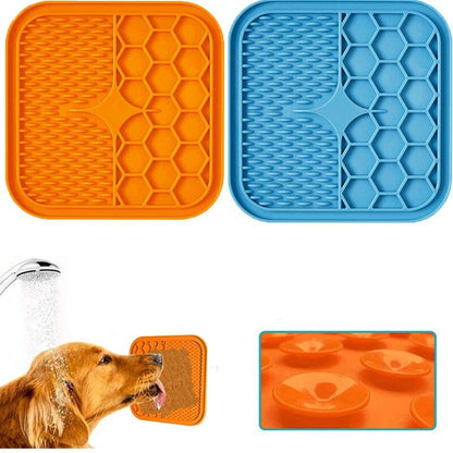 Silicone Licking Pad Pet Dog Suction Lick Pad Bath Peanut Butter Slow